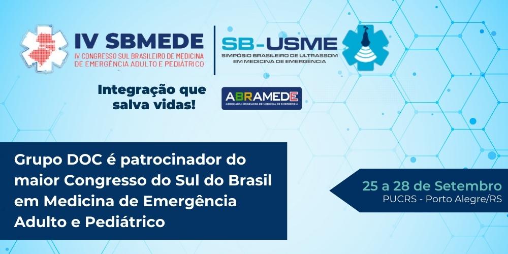 Grupo DOC é patrocinador do maior Congresso do Sul do Brasil em Medicina de Emergência Adulto e Pediátrico!